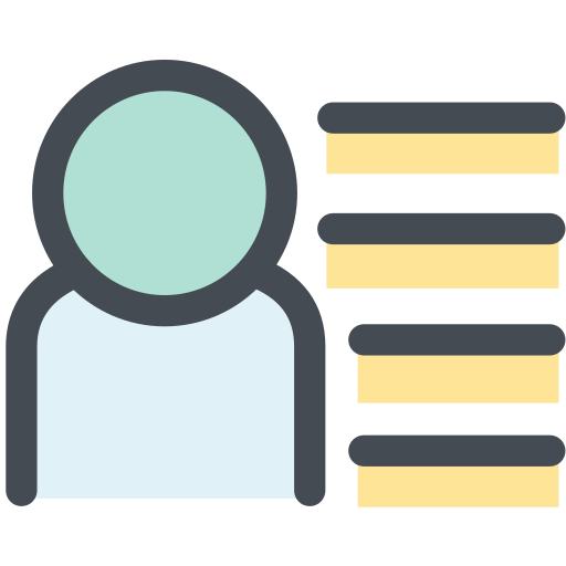 Align, employee, general, human, human list, list, member icon